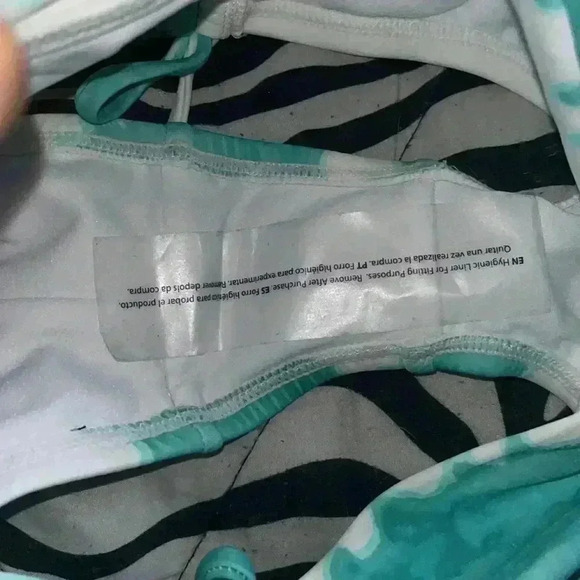 Teal/White Bathing Suit Set - Picture 5 of 5